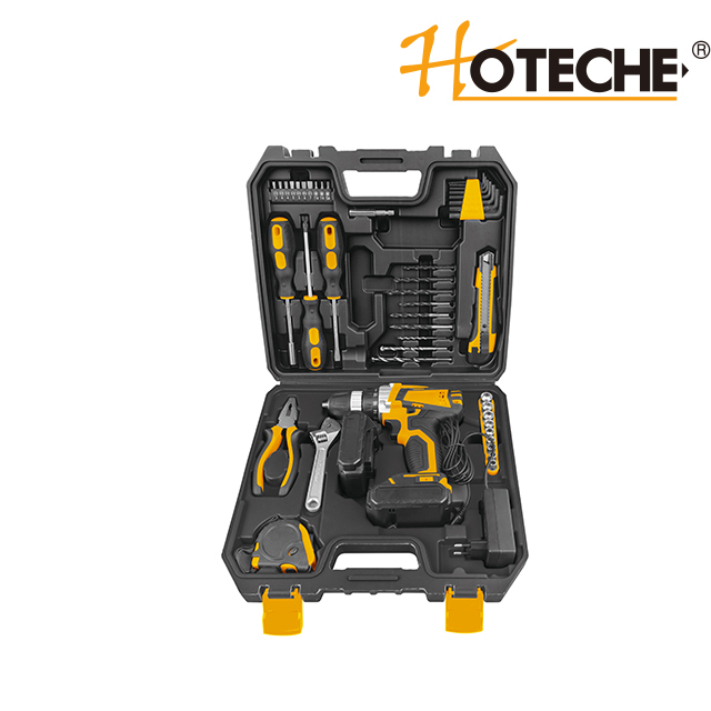 Ensemble de perceuse / outil à main sans fil au lithium 47pcs